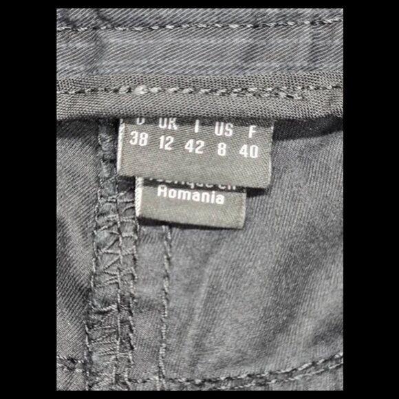 ESprit Jeans Women US 8 Bern Black W/ Pin Stripe Stretch NWT - Picture 10 of 14